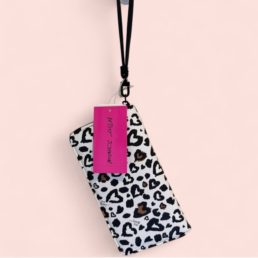 Betsey Johnson Leopard Print Wallet with Pink Tag